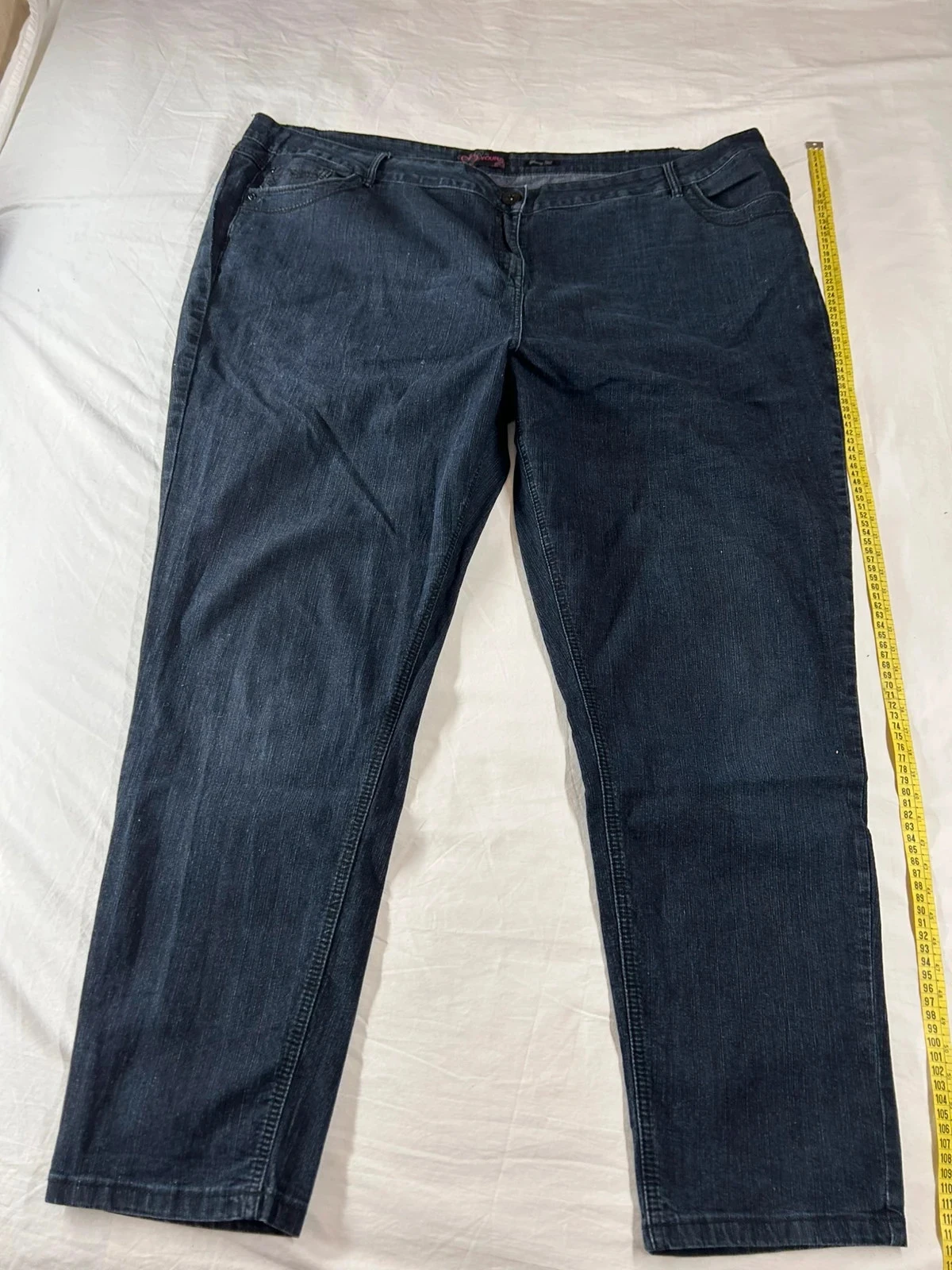 Zwarte grote vintage jeans love yours – photo 2